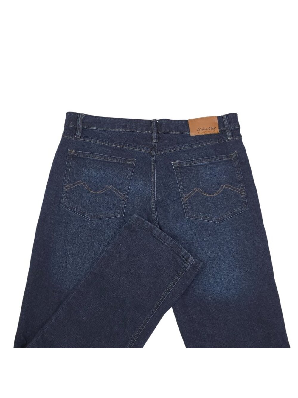 Urban Star Mens Dark Wash Relaxed Fit Denim Jeans 34x32 Cotton Blend